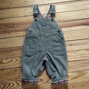 Osh Kosh corduroy fleece lined overalls